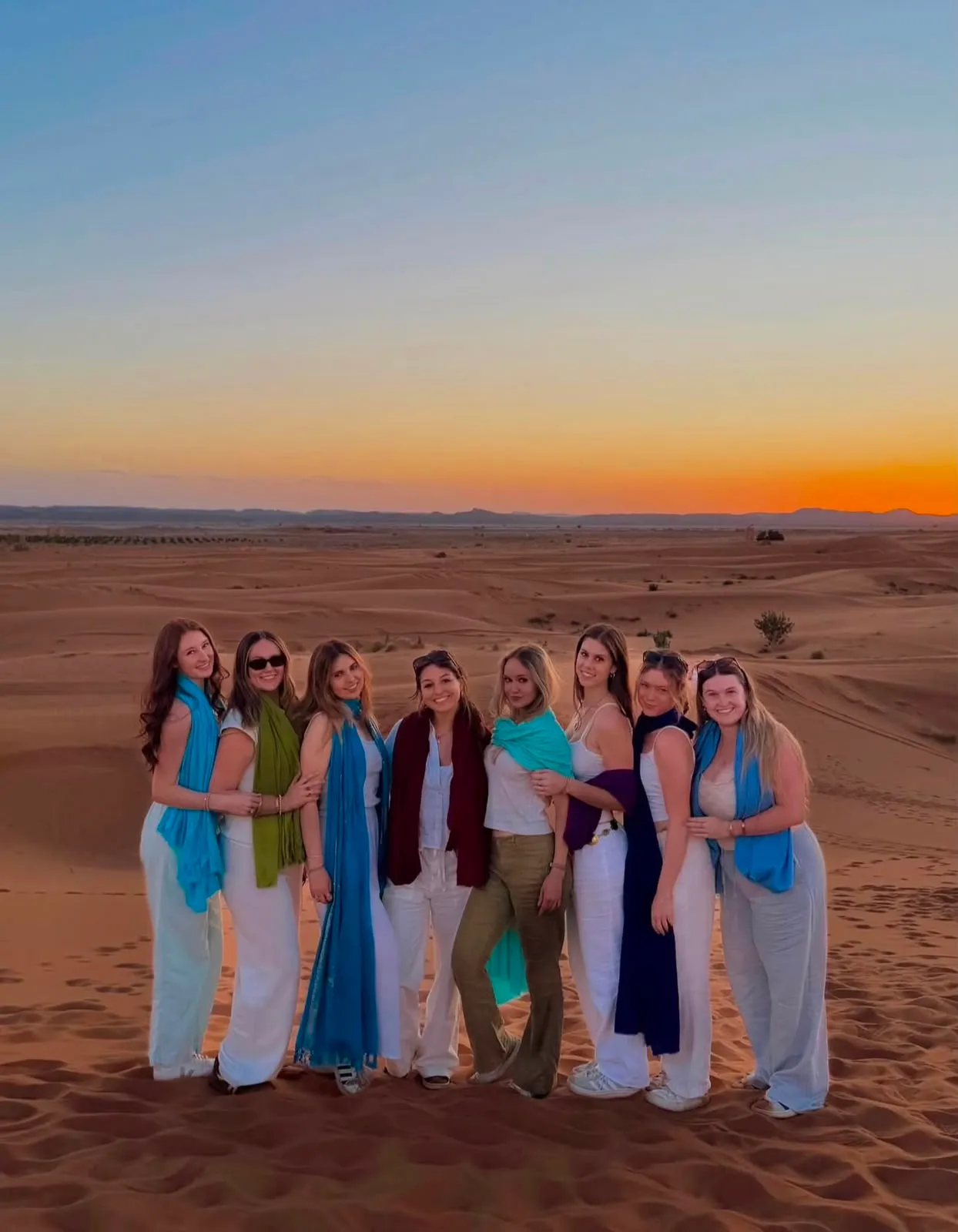 Night sky full of stars above the dunes of Erg Chebbi in Merzouga